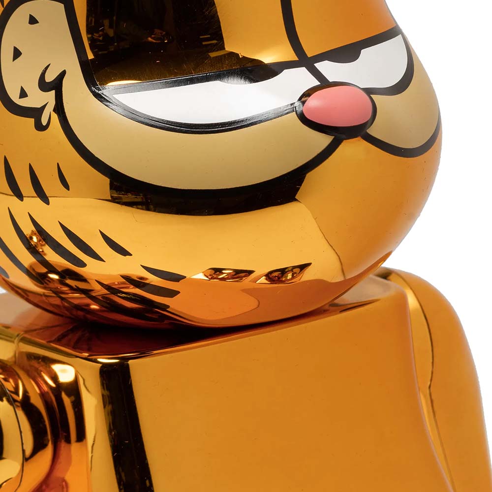 BEARBRICK 400% GARFIELD GOLD CHROME 2-PACK