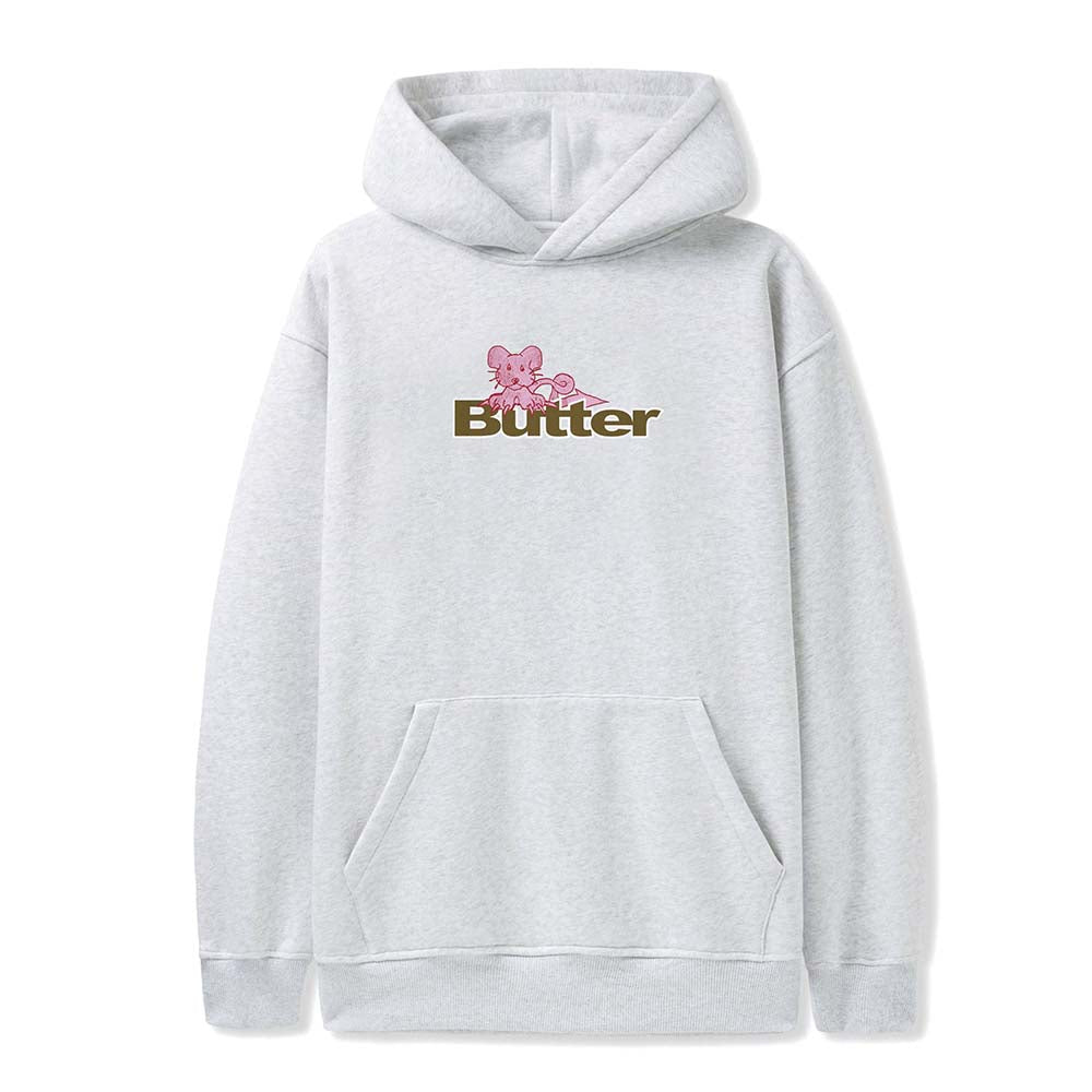 RAT LOGO PULLOVER HOOD ASH GREY