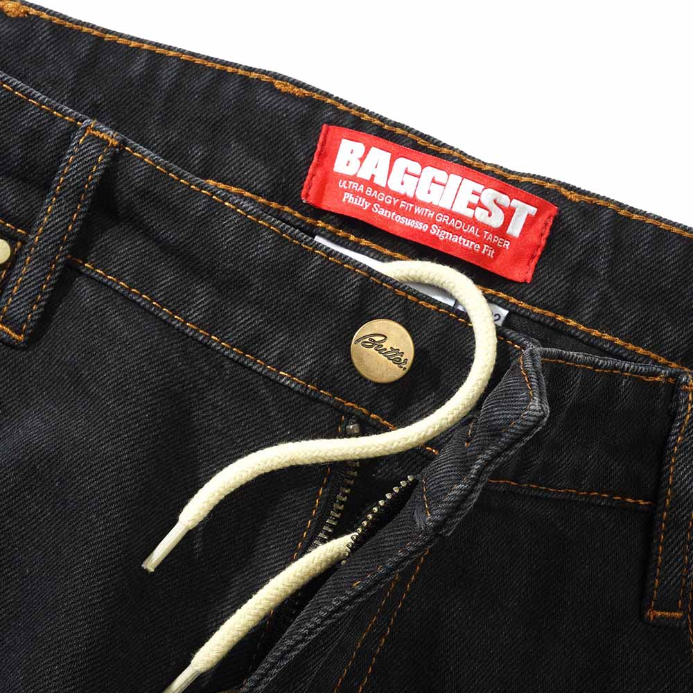 SANTOSUOSSO DENIM JEANS WASHED BLACK