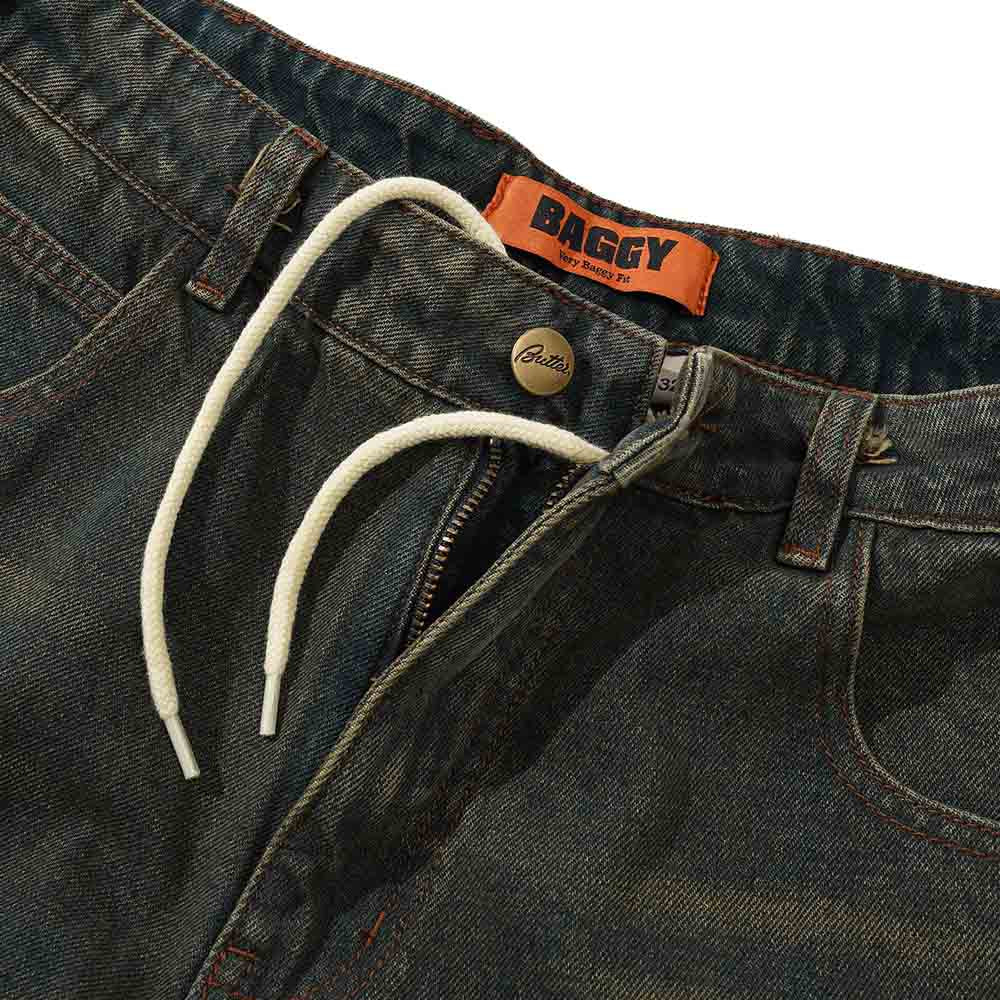 WARPED DENIM JEANS DIRTY WASH INDIGO