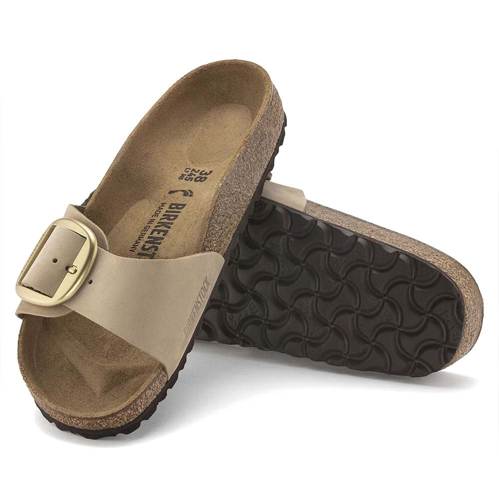 MADRID BIG BUCKLE NUBUCK LEATHER SANDCASTLE BEIGE