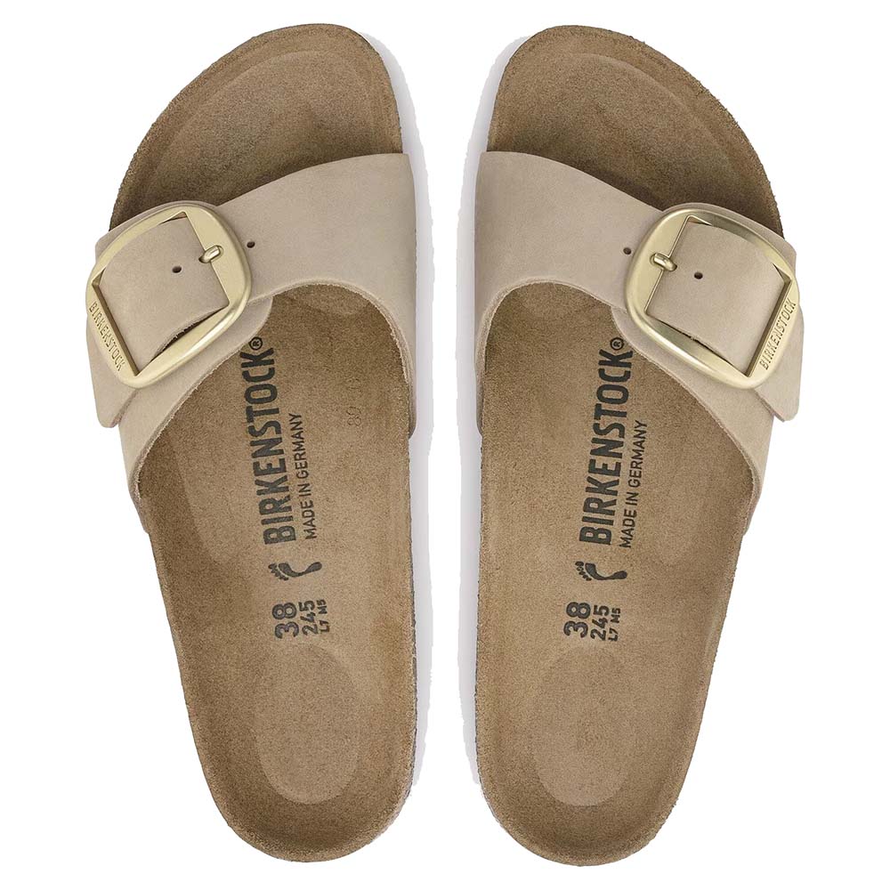 MADRID BIG BUCKLE NUBUCK LEATHER SANDCASTLE BEIGE