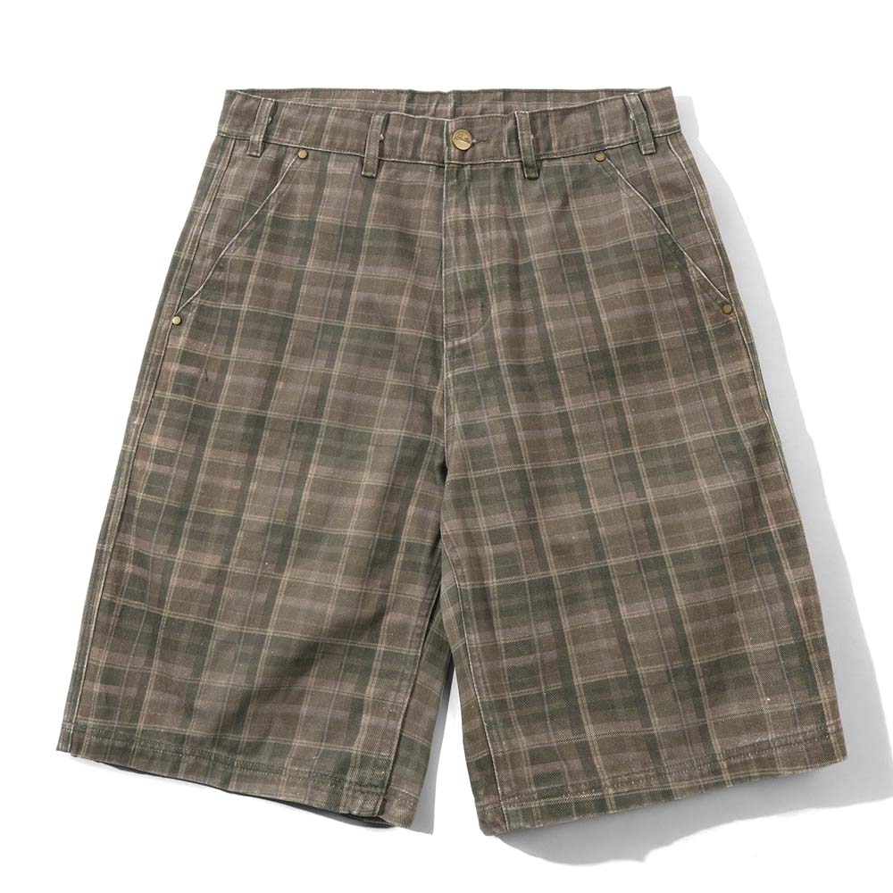 WORK SHORTS WASHED PLAID