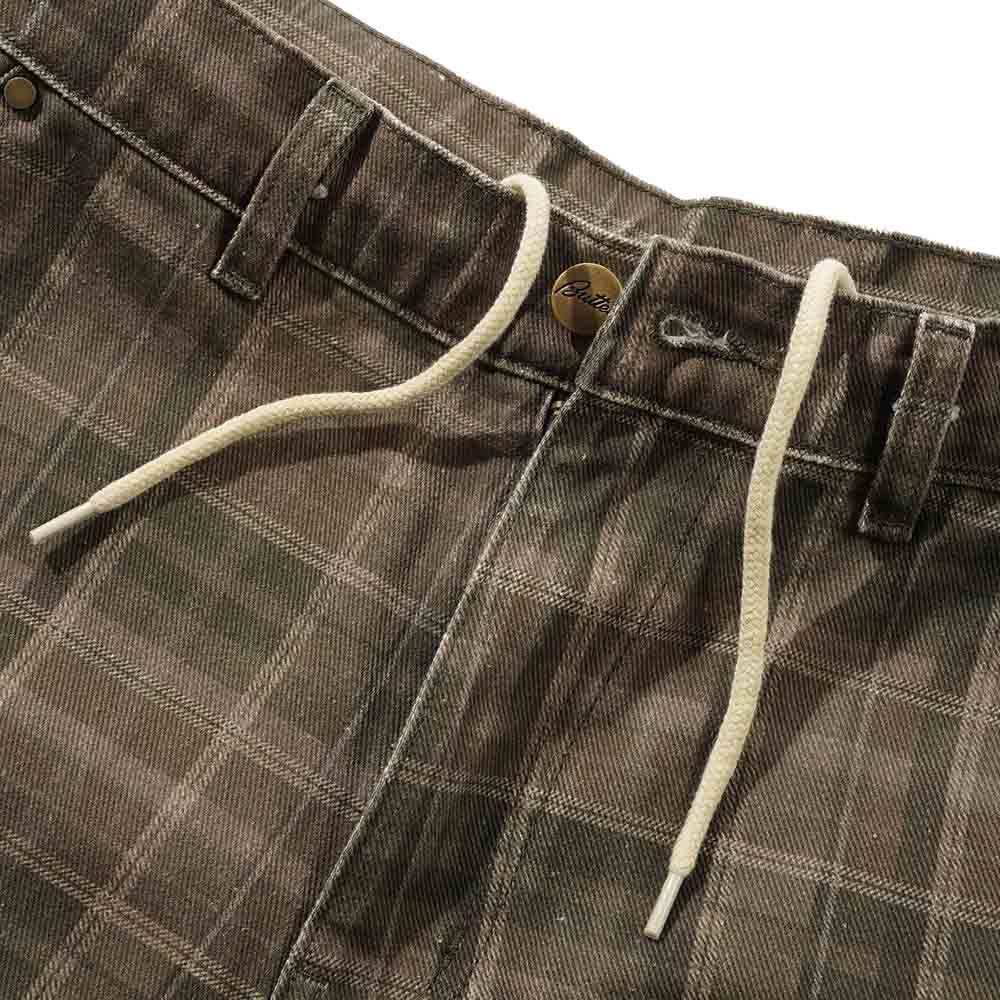 WORK SHORTS WASHED PLAID