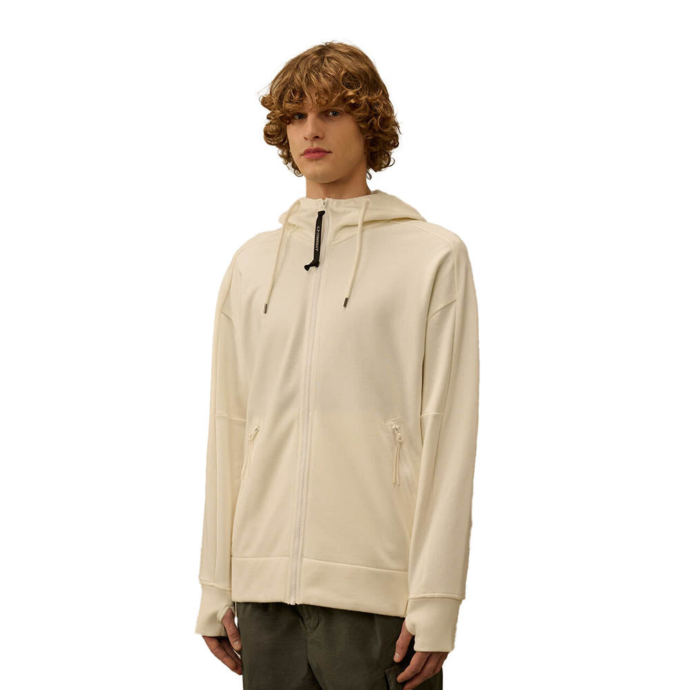 DIAGONAL RAISED FLEECE GOGGLE SWEATSHIRT