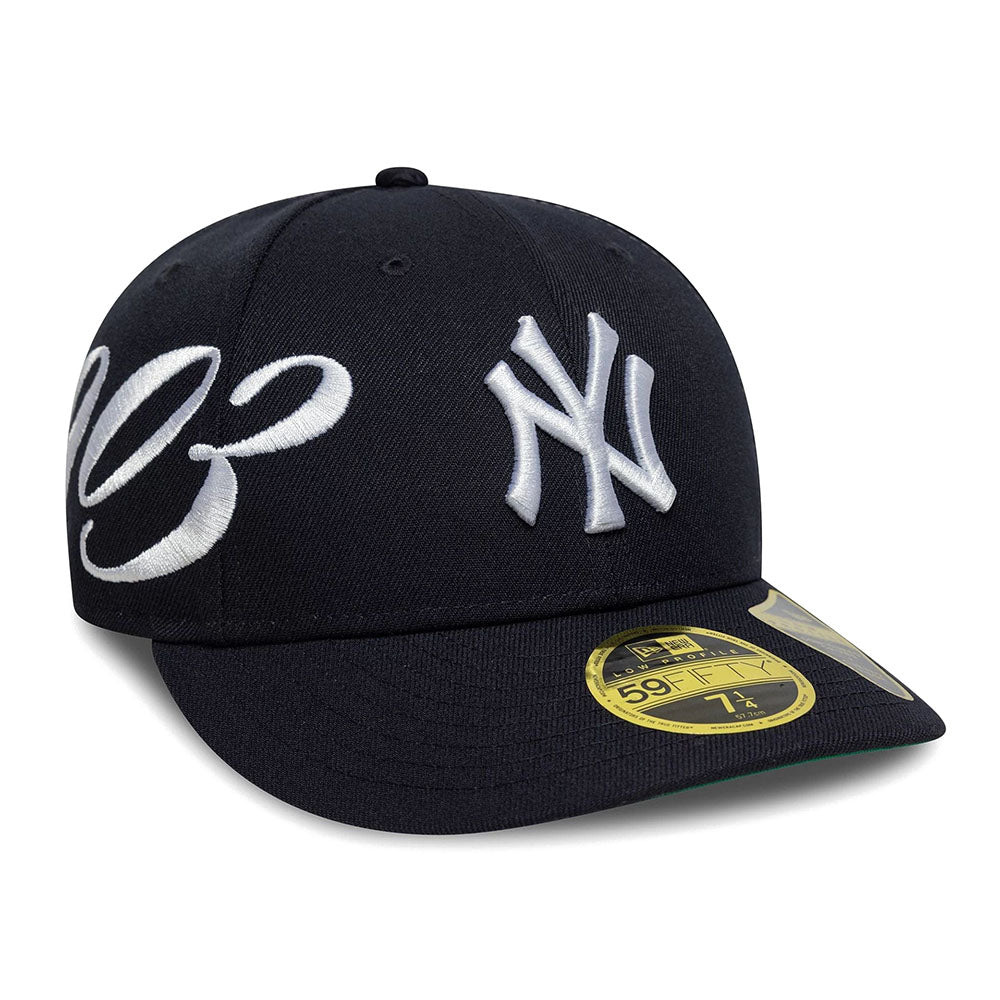 NEW YORK YANKEES MLB EST SCRIPT NAVY LOW PROFILE 59FIFTY FITTED CAP