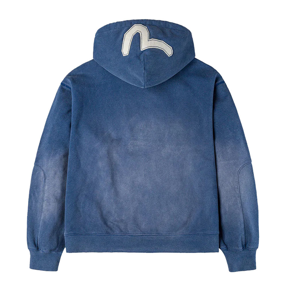 HEAVY WEIGHT WASHED EV AND SEAGULL PATCHES EMBROIDERY HOODIE