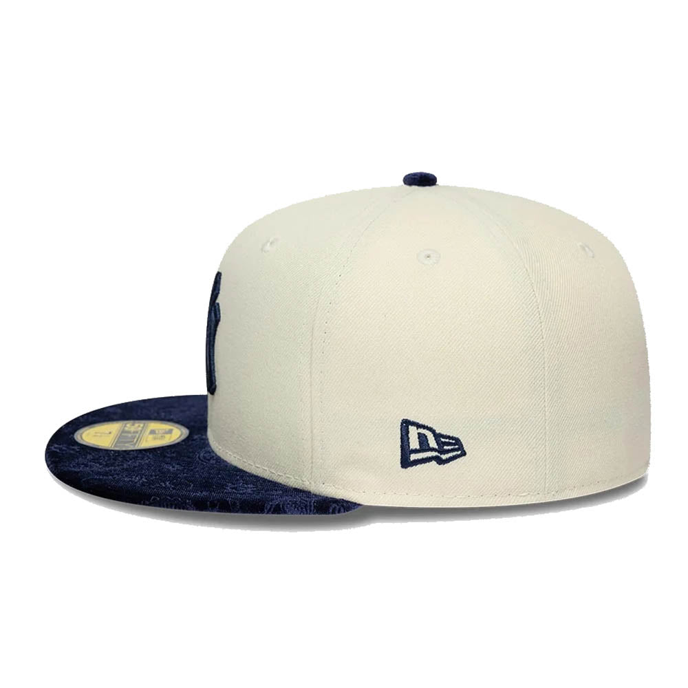 NEW YORK YANKEES MLB PAISLEY VISOR CREAM 59FIFTY CAP