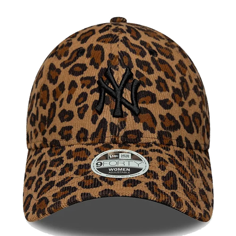 NEW YORK YANKEES WOMENS MLB LEOPARD CORD BEIGE 9FORTY CAP
