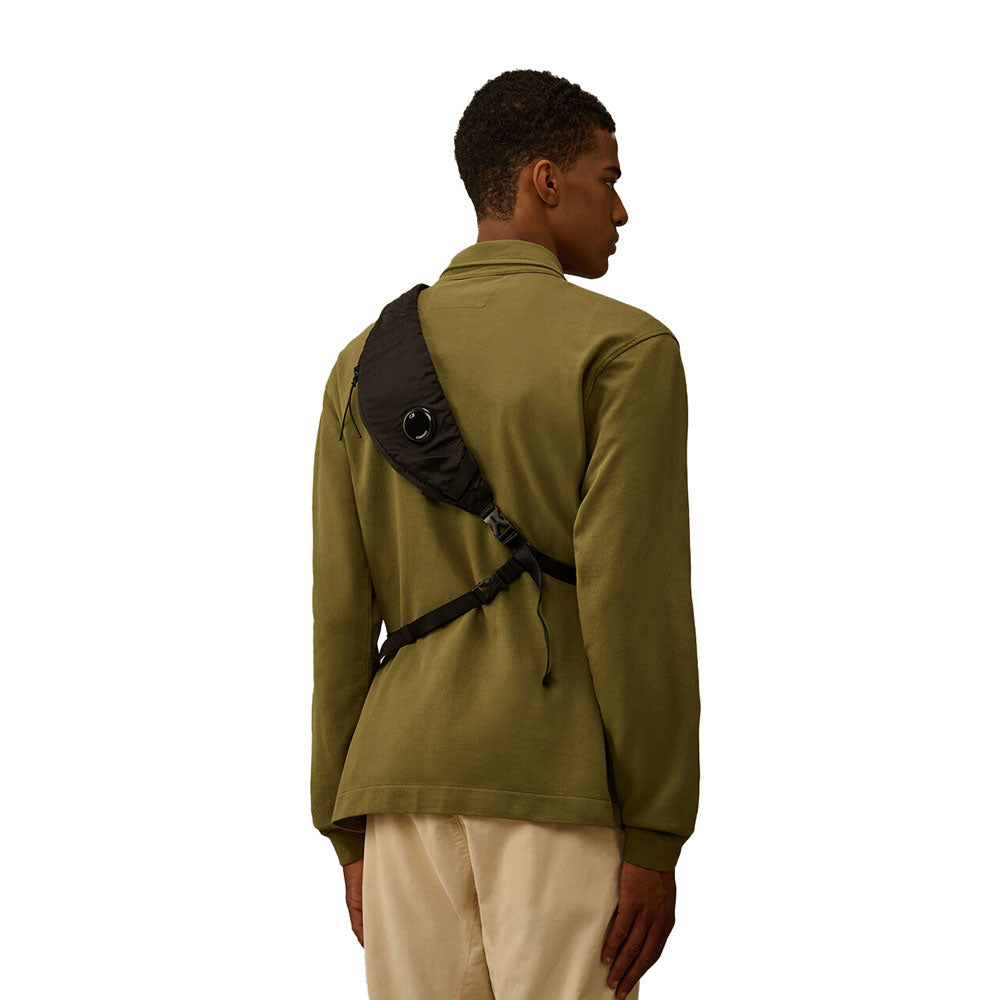 NYLON B CROSSBODY RUCKSACK BLACK