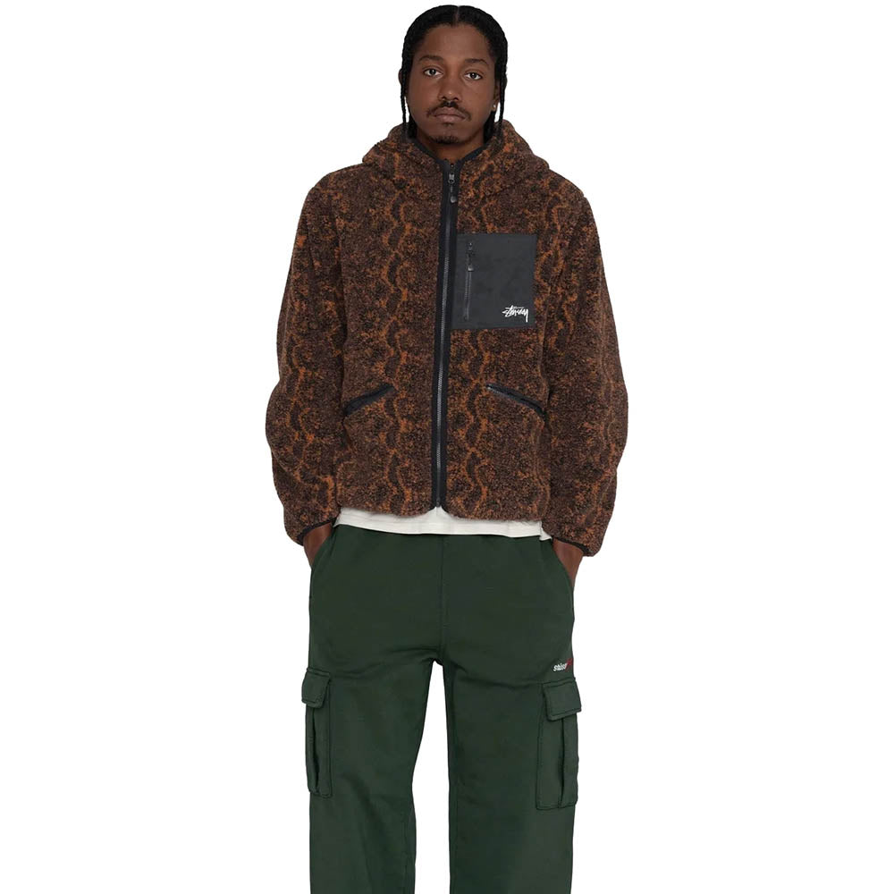SNAKE JACQUARD SHERPA JACKE