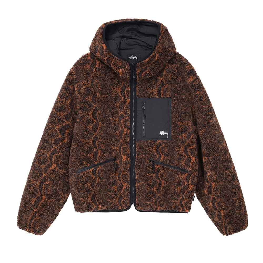 SNAKE JACQUARD SHERPA JACKE