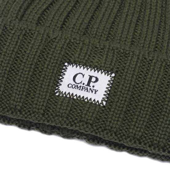 EXTRA FEINES MERINO WOOL LOGO BEANIE