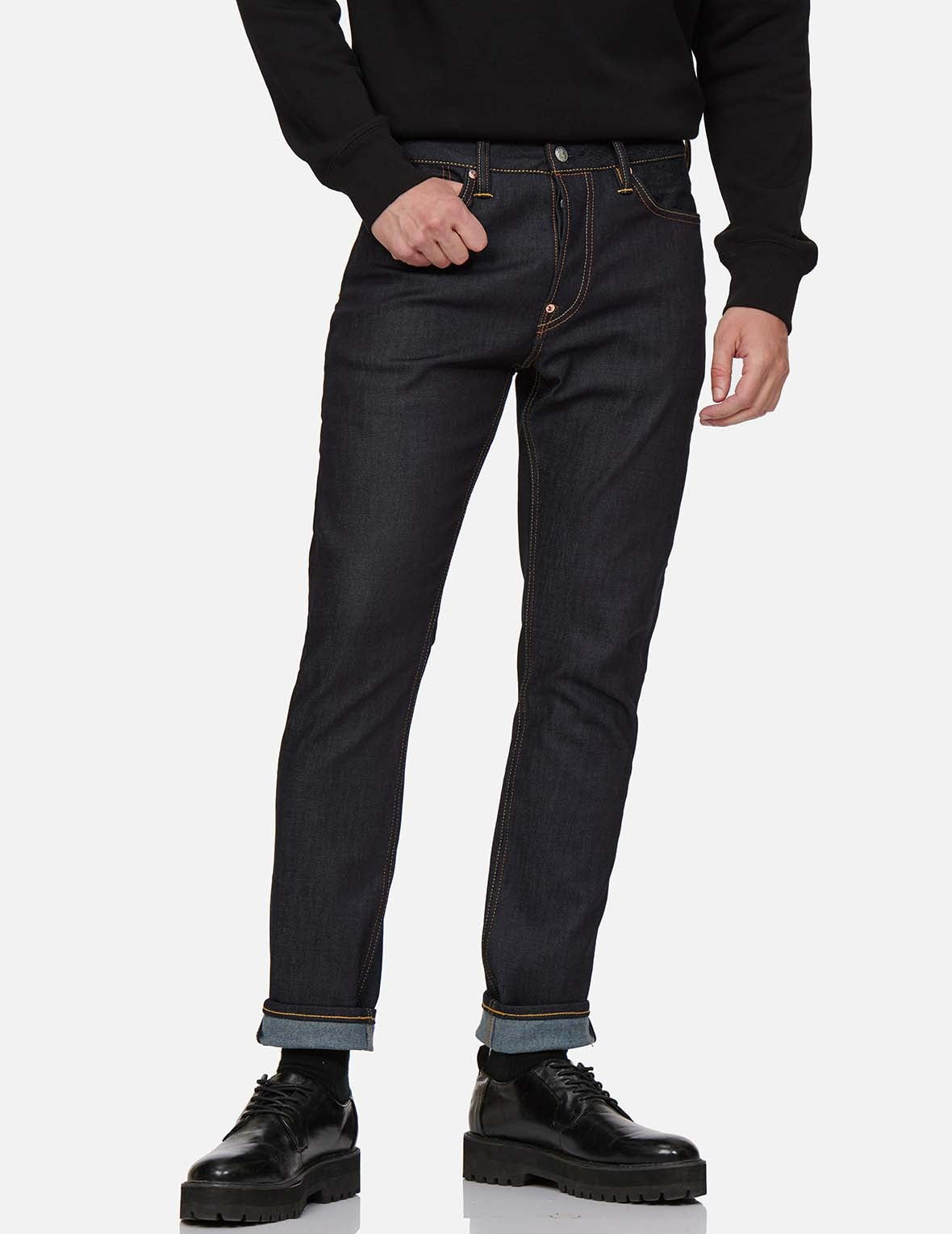 DAICOCK MIT KANJI UND KAMON EMBROIDERY CARROT FIT JEANS #2017