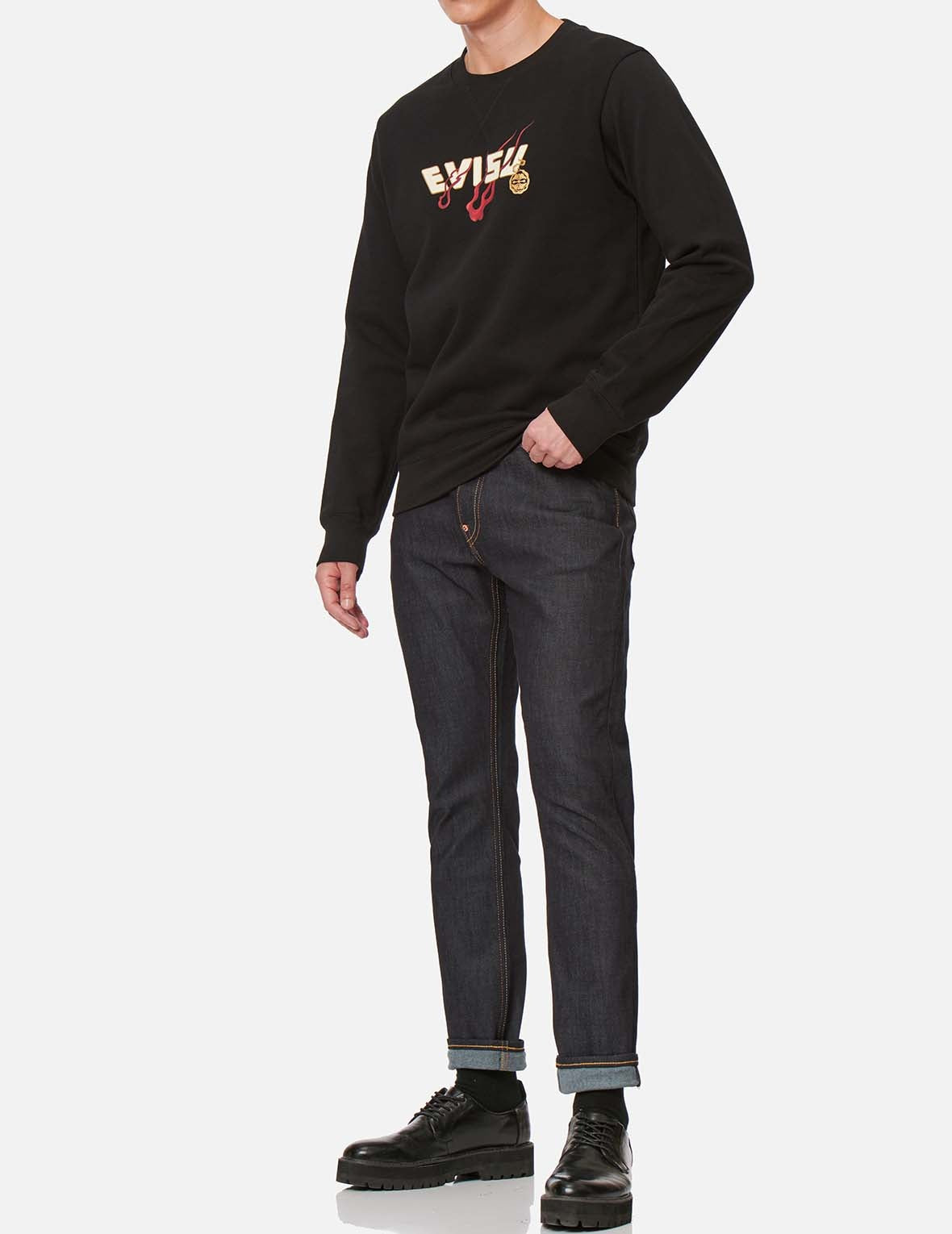 DAICOCK MIT KANJI UND KAMON EMBROIDERY CARROT FIT JEANS #2017