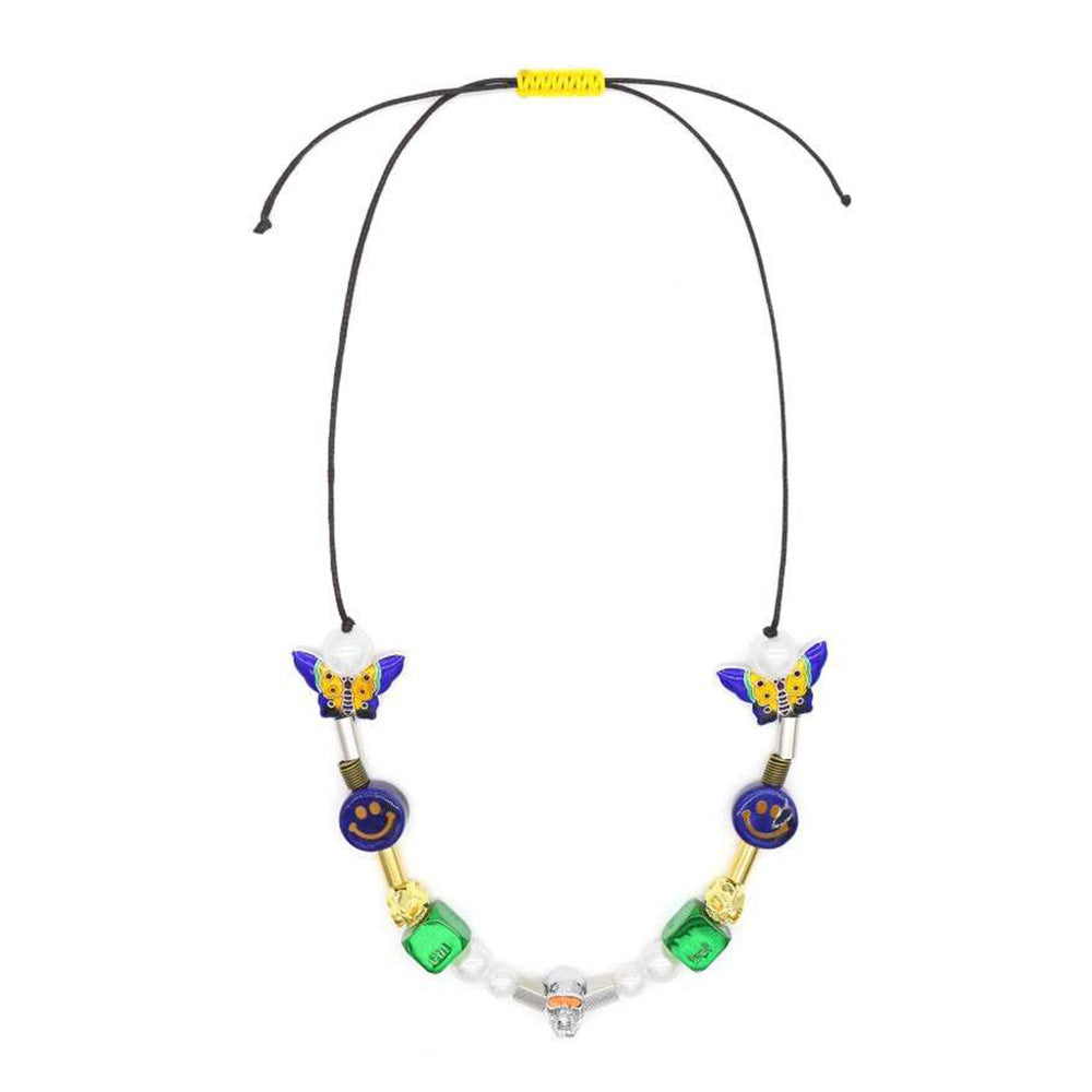EVAE X STRECKTDELETE SMILEY SKULL NECKLACE