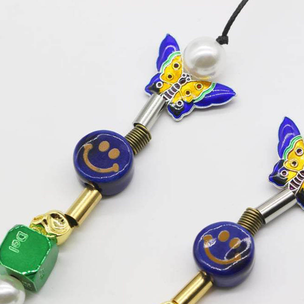 EVAE X STRECKTDELETE SMILEY SKULL NECKLACE