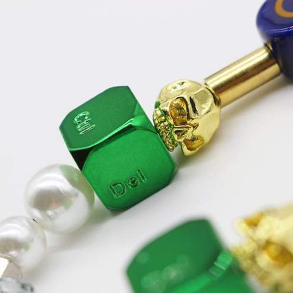 EVAE X STRECKTDELETE SMILEY SKULL NECKLACE