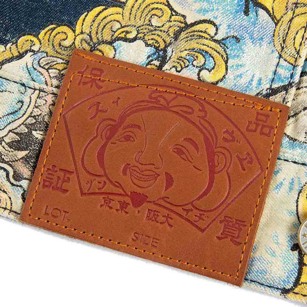 KOMAINU VINTAGE JAPANESE PAINTING PRINT DENIM JACKE