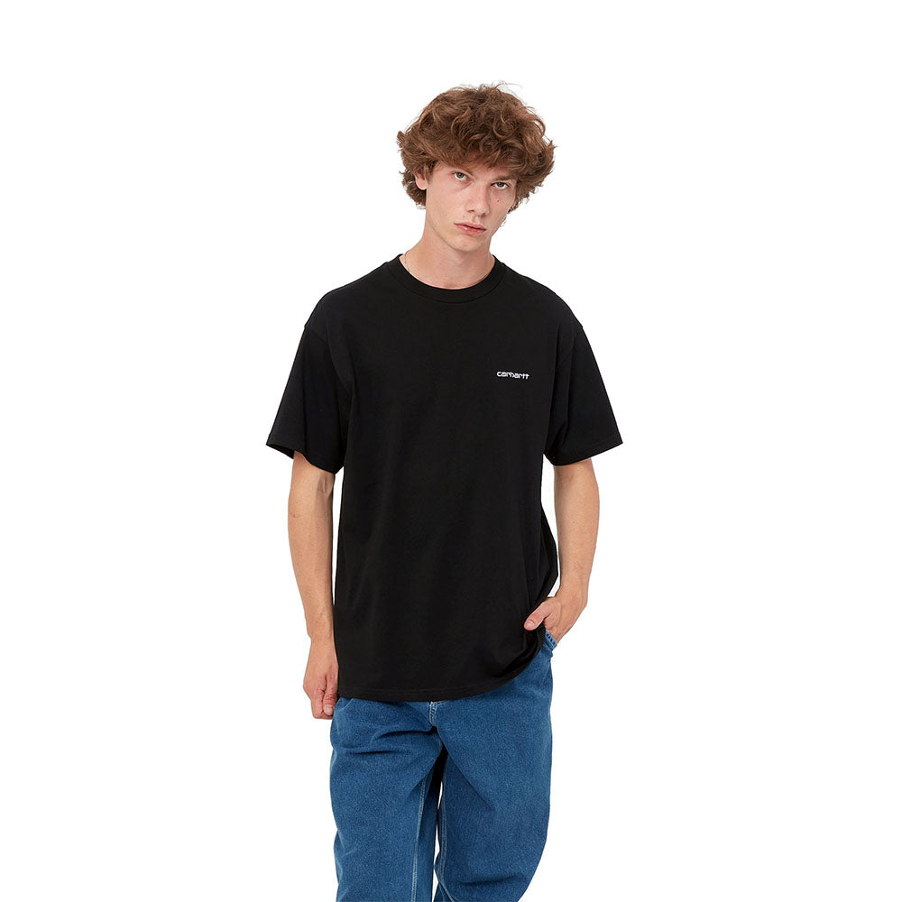 S/S SCRIPT EMBROIDERY T-SHIRT