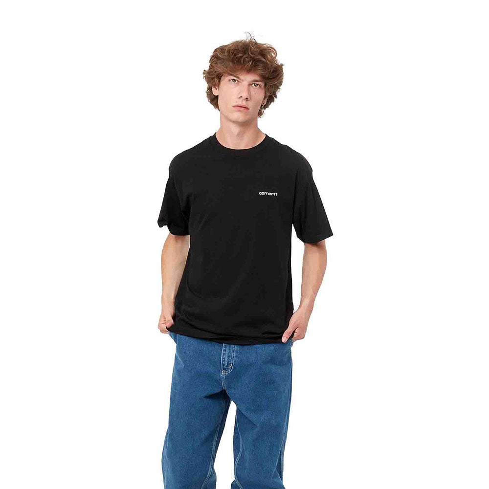 S/S SCRIPT EMBROIDERY T-SHIRT
