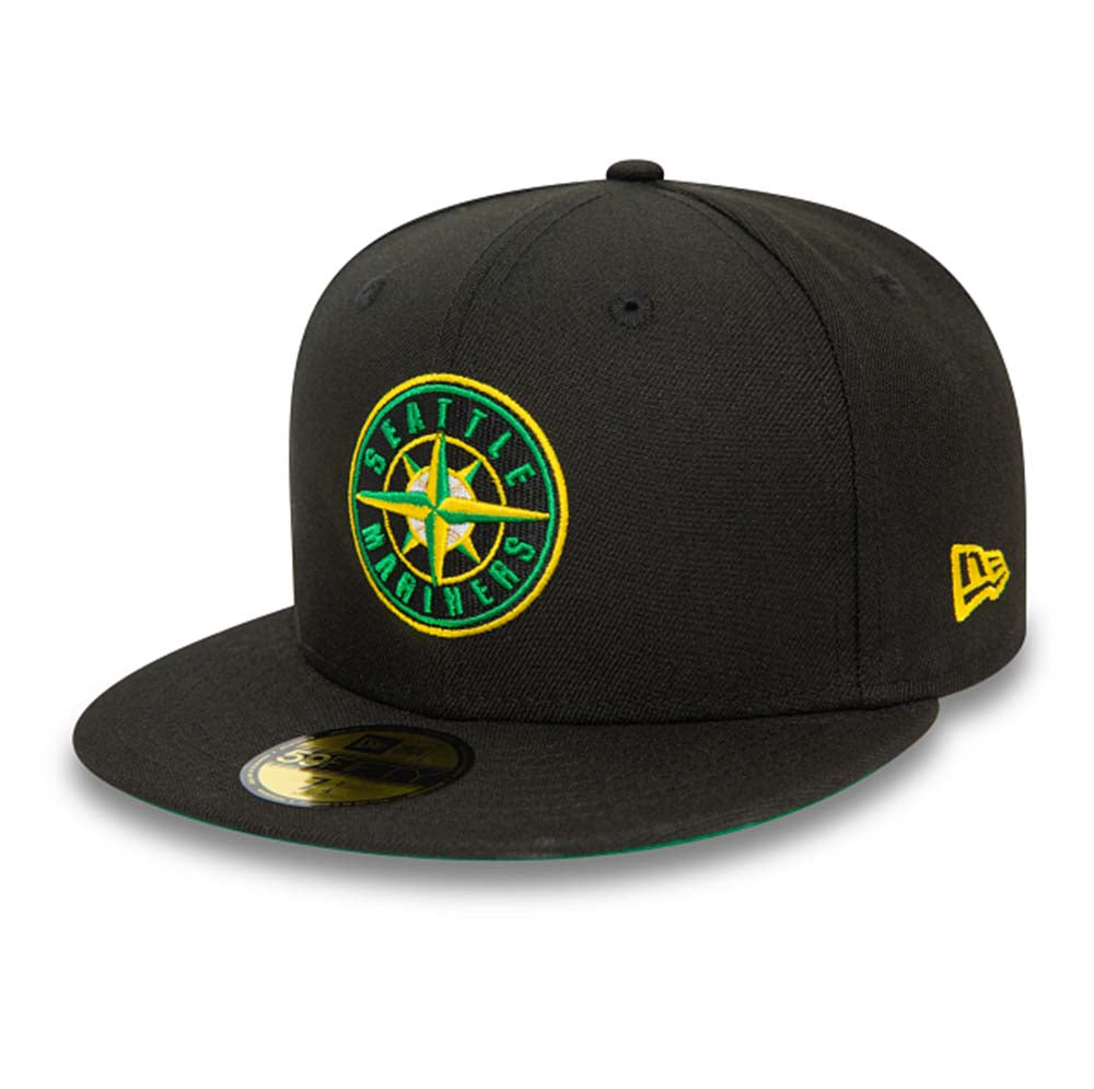 SEATTLE MARINERS MLB COOPERSTOWN ALT BLACK 59FIFTY CAP