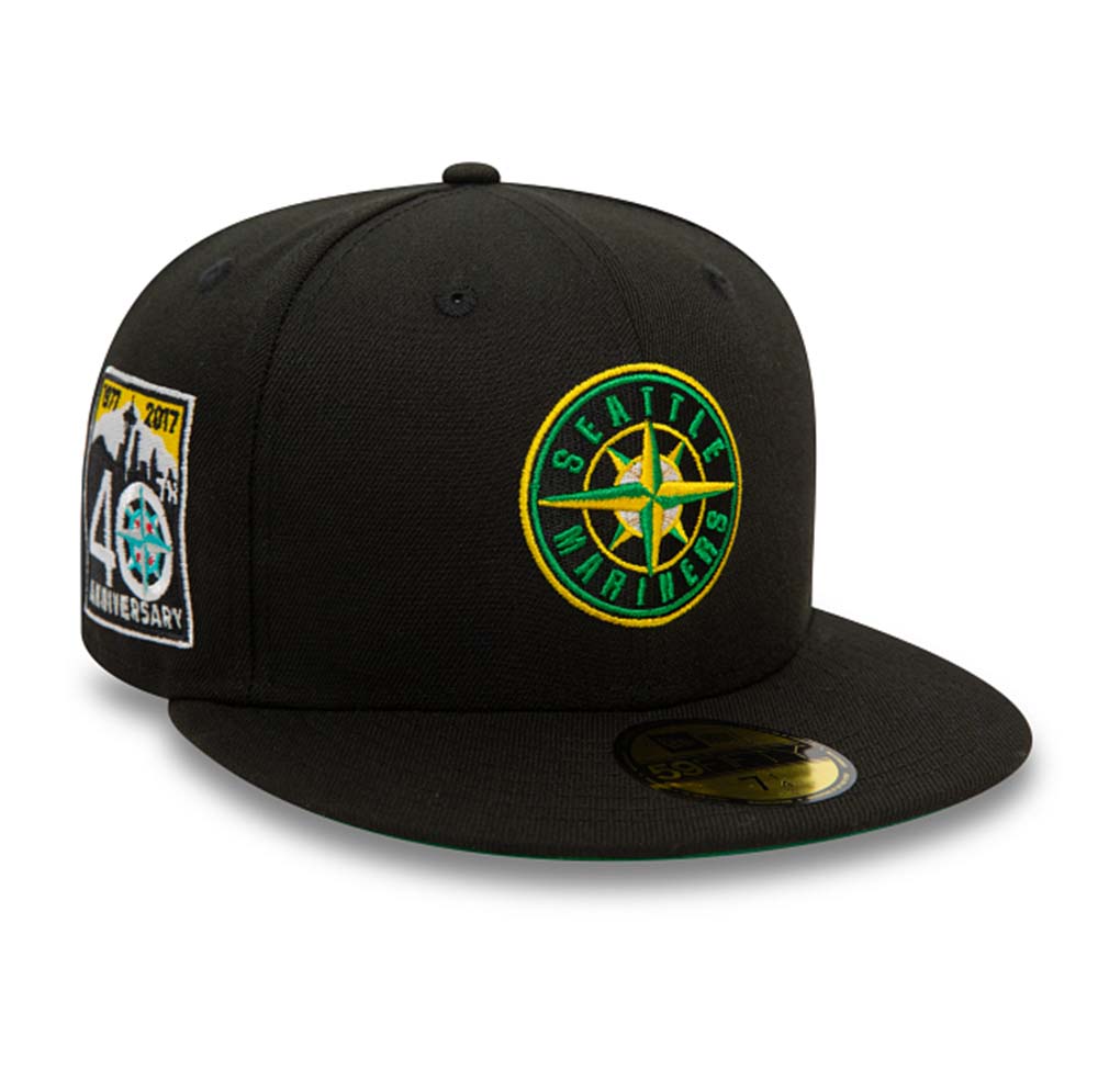 SEATTLE MARINERS MLB COOPERSTOWN ALT BLACK 59FIFTY CAP