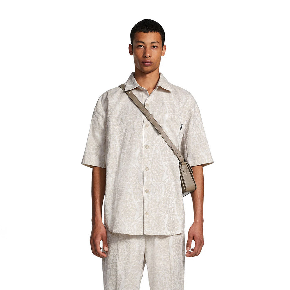 ZURI MACRAME JACQUARD RELAXED SS SHIRT