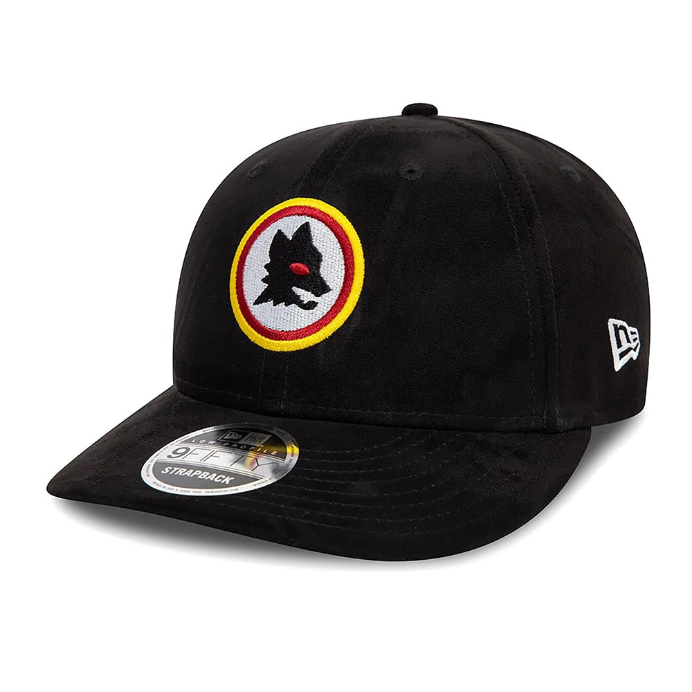 NEW ERA SUEDE AS ROMA BLACK 9FIFTY CAP