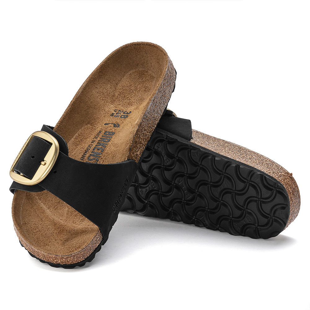 MADRID BIG BUCKLE BLACK NUBUCK LEATHER