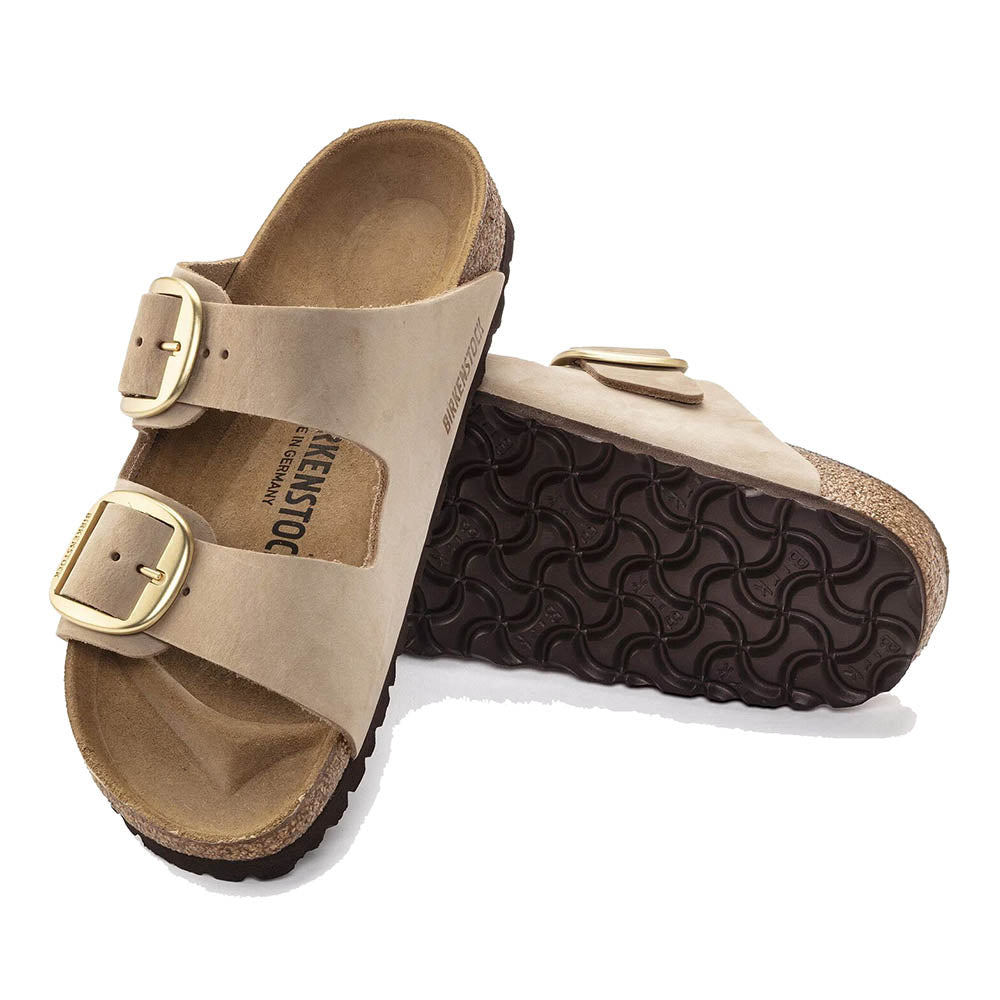 ARIZONA BIG BUCKLE NUBUCK LEATHER SANDCASTLE BEIGE