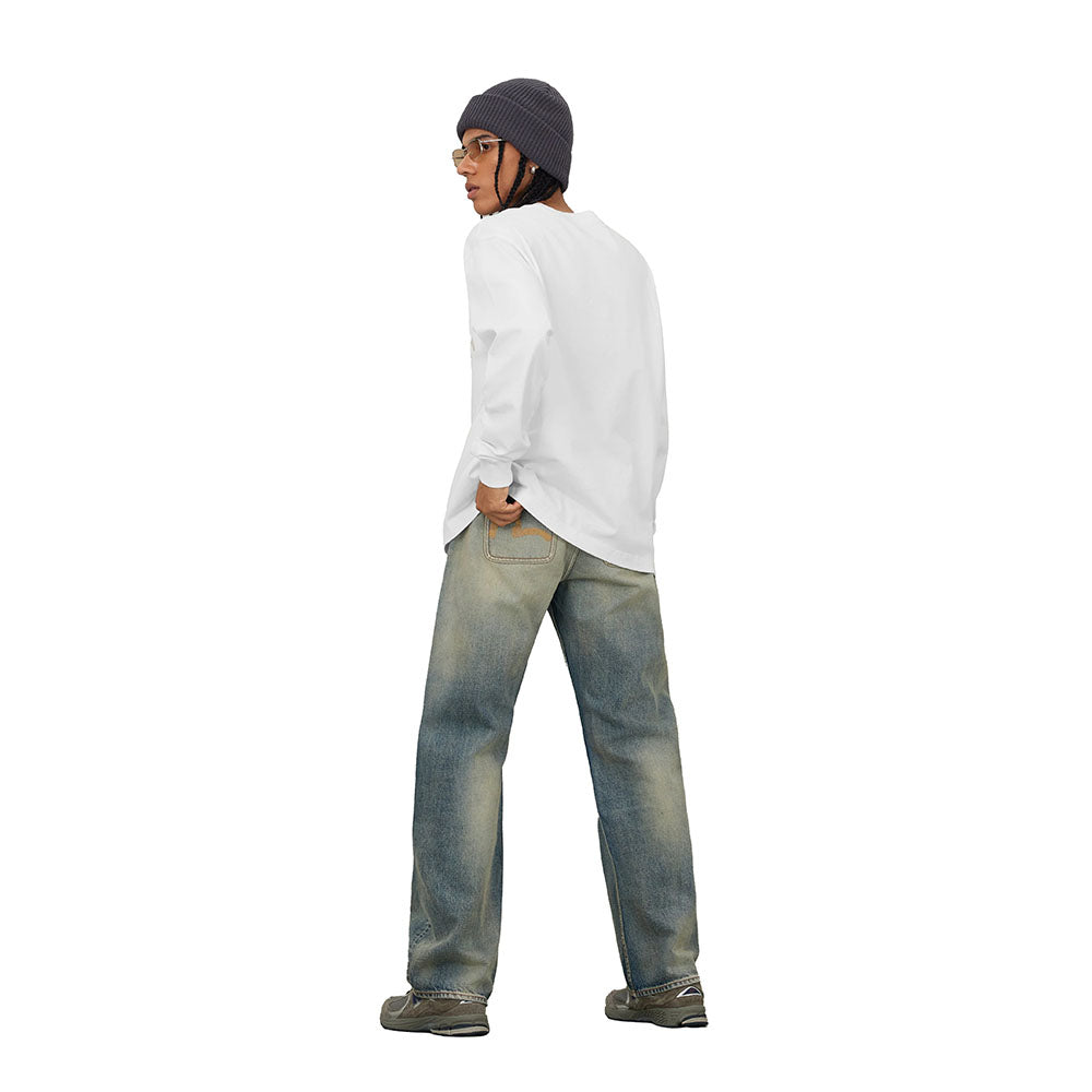 SEAGULL EMBROIDERY POCKET RELAX FIT LONG-SLEEVE T-SHIRT