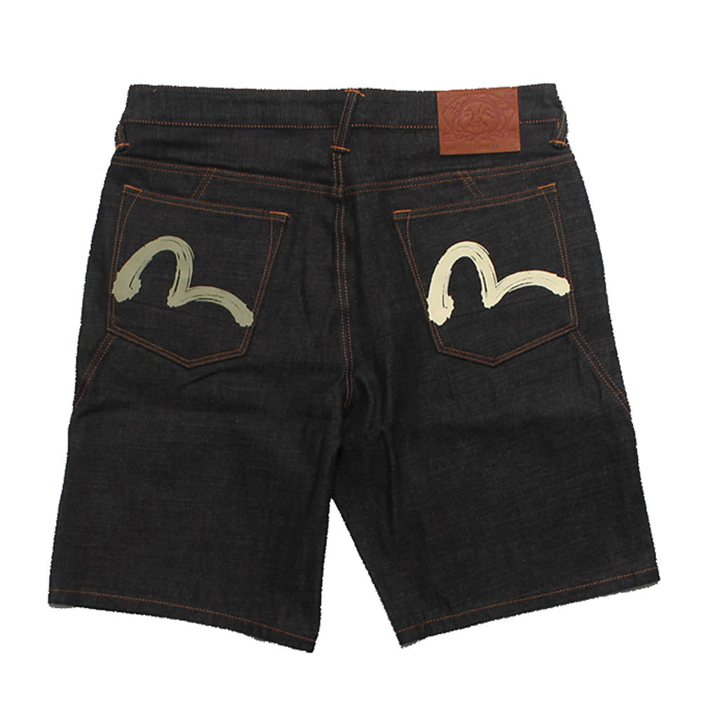 SEAGULL PRINTED POCKET DENIM SHORTS