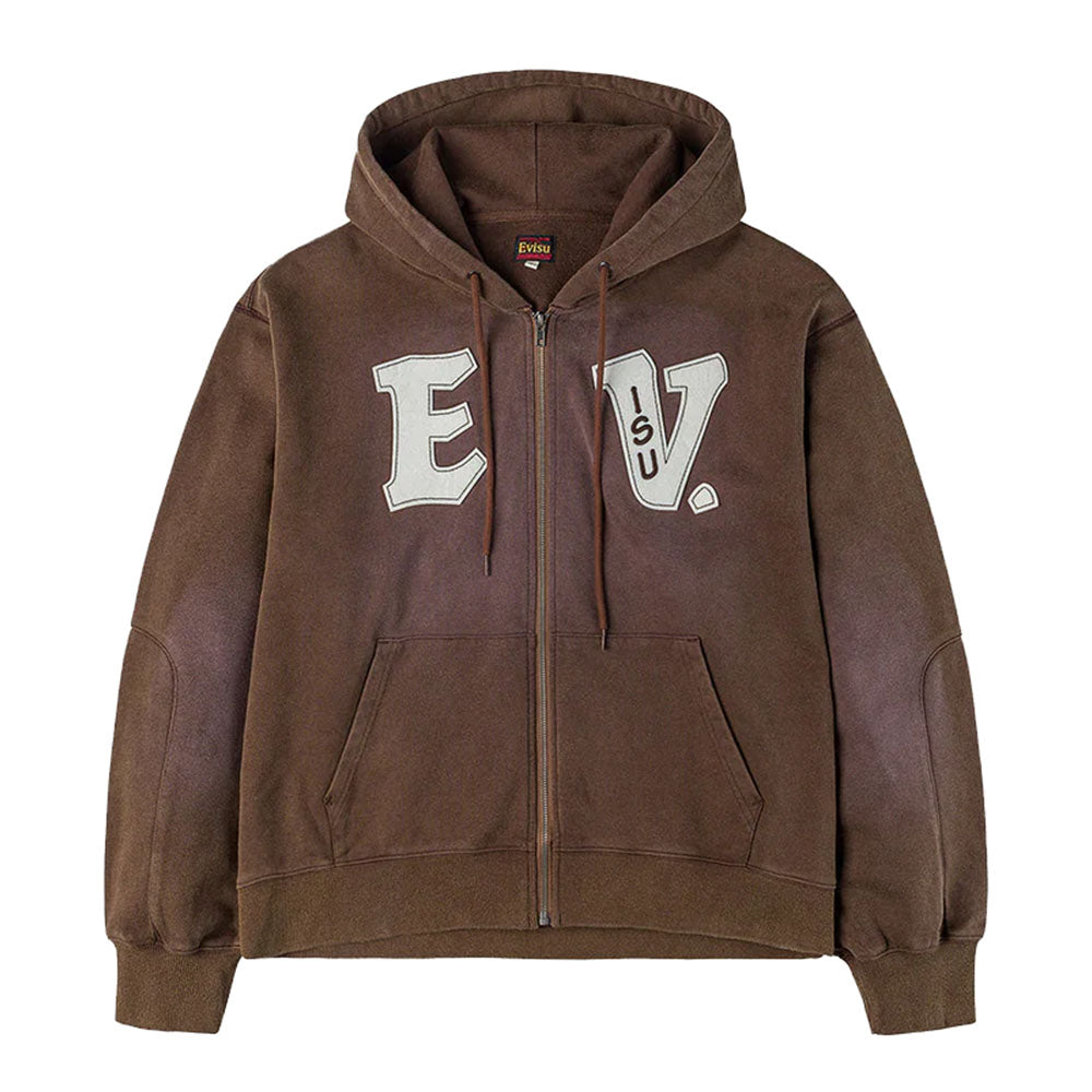 HEAVY WEIGHT WASHED EV AND SEAGULL PATCHES EMBROIDERY HOODIE