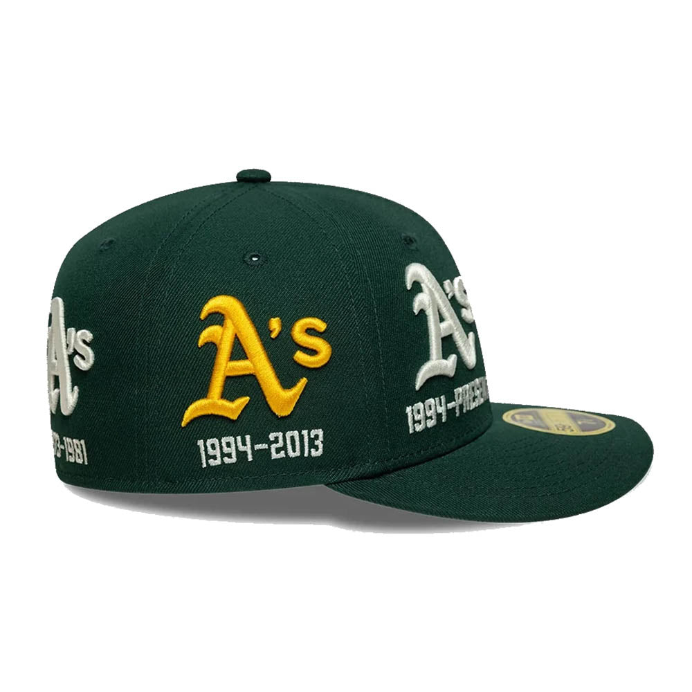 ATHLETICS MLB HISTORIC DARK GREEN LOW PROFILE 59FIFTY CAP