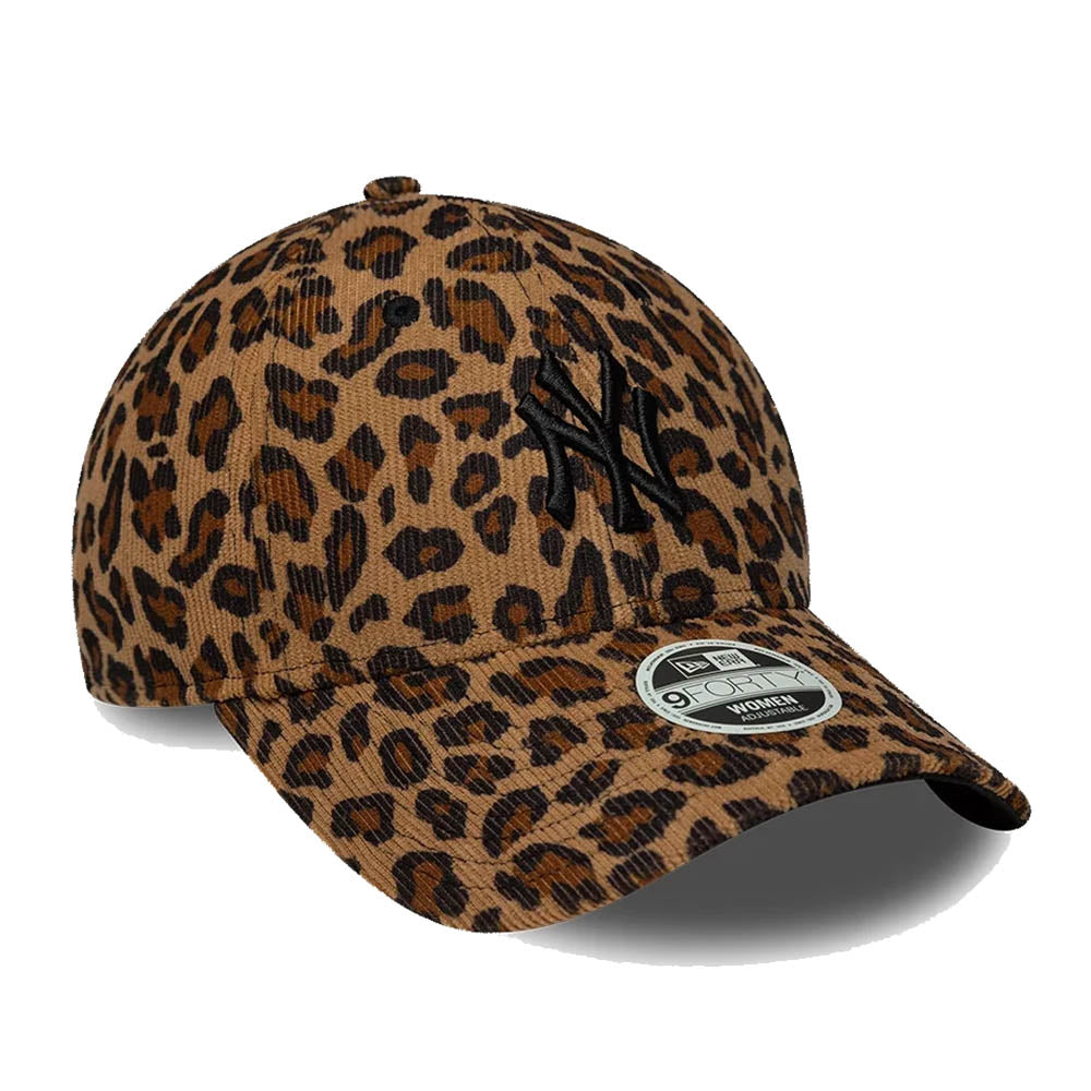 NEW YORK YANKEES WOMENS MLB LEOPARD CORD BEIGE 9FORTY CAP