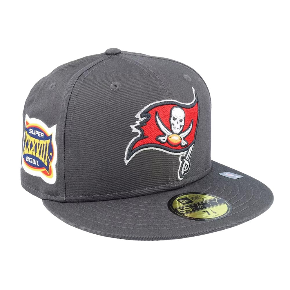 TAMPA BAY BUCCANEERS SIDE PATCH GREY 59FIFTY CAP