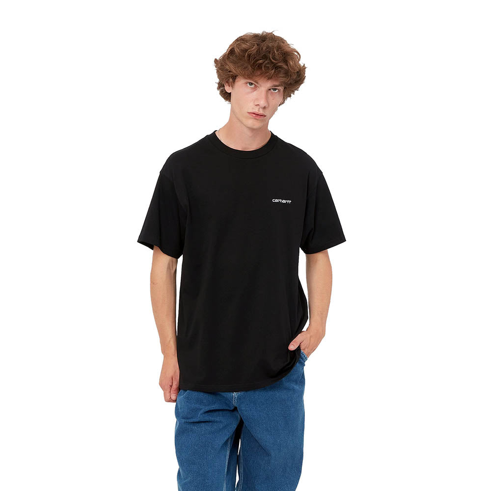 S/S SCRIPT EMBROIDERY T-SHIRT