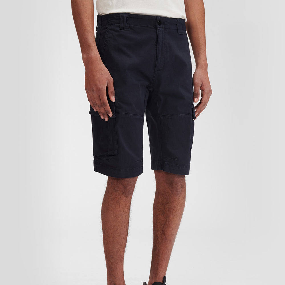 STRETCH SATIN GARMENT DYED CARGO SHORTS