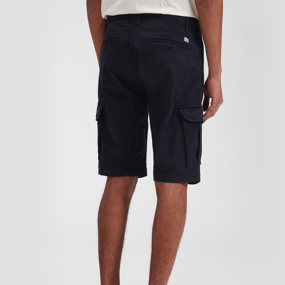 STRETCH SATIN GARMENT DYED CARGO SHORTS